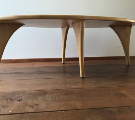 Salontafel ovaal massief beuken