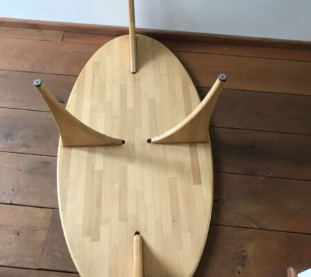 Salontafel ovaal massief beuken